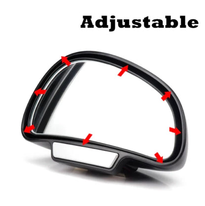 🚗👁️ Rétroviseurs d’angle mort grand angle 360° — lot de 2 (gauche + droite) — réglables & haute visibilité (Solide ABS métal + verre HD)
