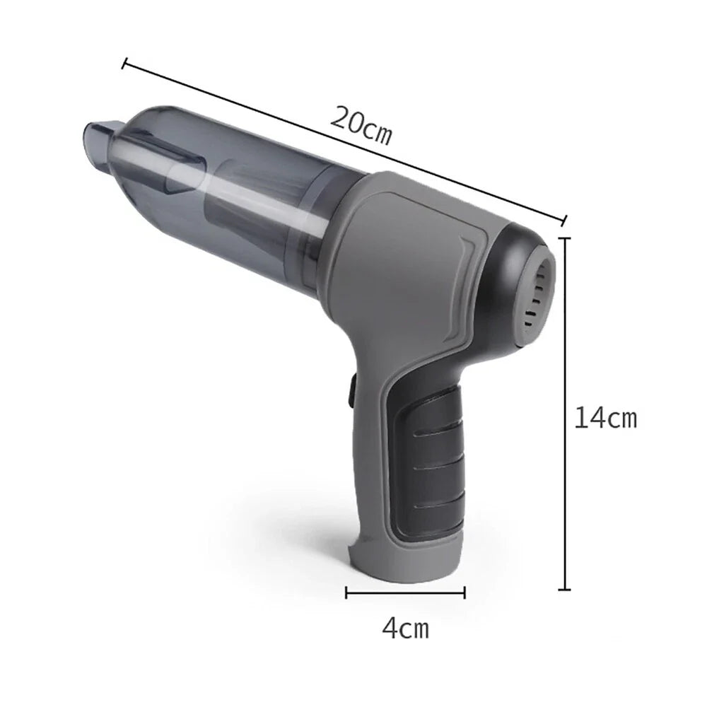 🚗🏠 Aspirateur sans fil Automobile & Maison — Mini aspirateur portatif 120 W, 5000 Pa, USB rechargeable, léger, sec & humide, brosse 2-en-1