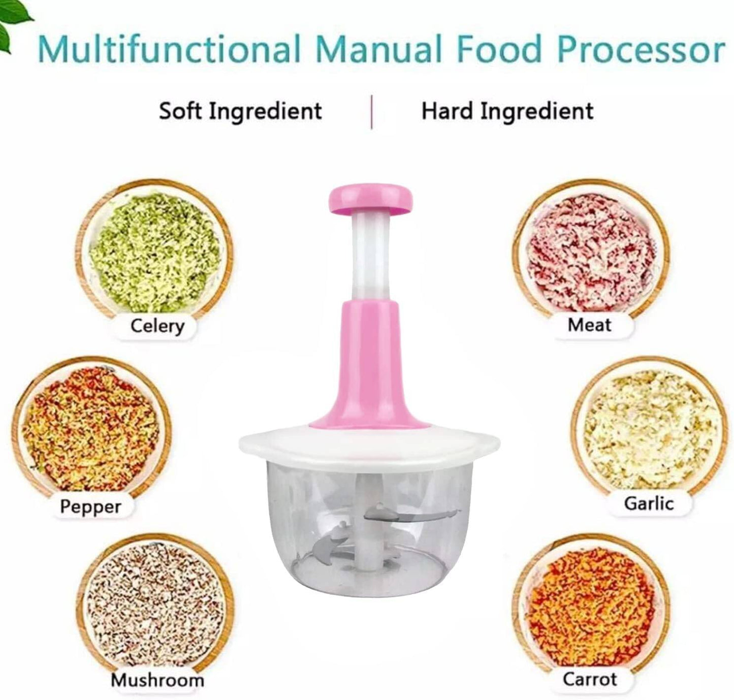 🥩🔪 Hachoir Multifonction Manuel – Viande, Légumes, Tranchage & Découpe Rotative 🥕🍏