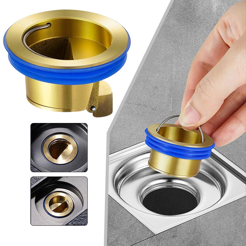 🚿🛡️ Clapet anti-retour pour douche, toilette & drain de sol — Anti-odeurs, Anti-insectes & Anti-rats 🐀 | laiton durable, débit rapide, démontage facile —  PROMO : achetez 1, 2 offerts