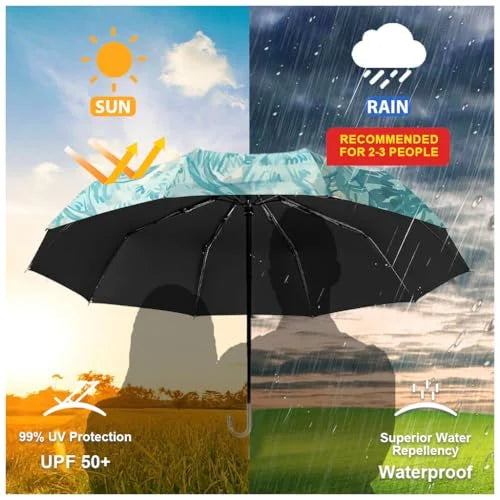 Parapluie Pliant Coupe-Vent Anti-UV Imperméable — Grand, Coloré, Durable — Idéal pour la météo de Conakry ☔🌧️