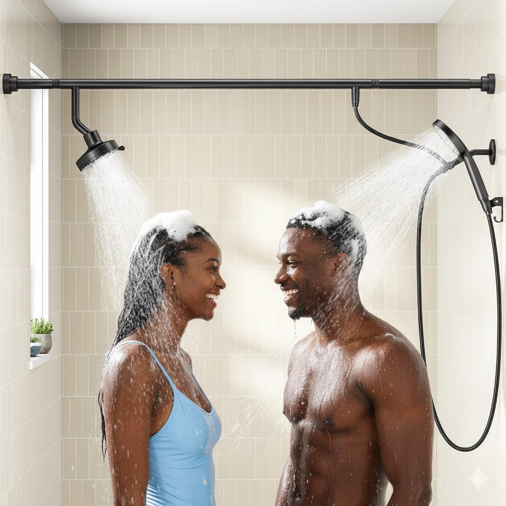 🚿✨ Système de Douche Double Haute Pression pour Couple – Confort Partagé Expérience Spa à Domicile 💑